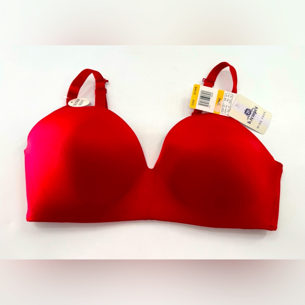 b.tempt'd Bra by Wacoal Wireless T Shirt 34DD Future Foundation Racer Option Red